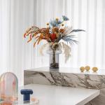 Kunstblumen Künstliches Bonsai-Baum-Kunstset – lebensechte Simulationsblume für Wohnzimmer, Teetisch, Bürodekoration, Elegantes Grün für jeden Anlass