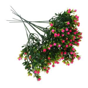 12 Stück Realistische Stiele Aus Kunststoff Künstliche DIY Straußstiele Seide Gefälschte Ornamente Künstlicher Stiel Eisendraht Rosa