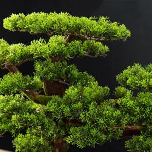 Künstlicher Bonsai-Baum Simulation Willkommen Kiefer Künstliche Bonsai Baum Gefälschte Topfpflanze Bonsai Kiefer Indoor Grüne Pflanze Dekoration Home Office Veranda Künstliche
