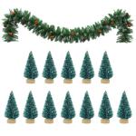 12 Weihnachtsbaum Deko Tannenbaum Für Tisch Miniaturkiefern Sisalbäume Künstlicher Christbaum Miniatur Tannenbaum Christbaum,Weihnachtsdeko