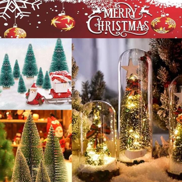 72 Stück Mini Weihnachtsbaum 4.5CM Grün Künstlicher Tannenbaum Klein Christbaum Modell Schnee Frost Bäume Miniatur Tanne Tischbaum Weihnachtsschmuck Desktop Ornamente für DIY 