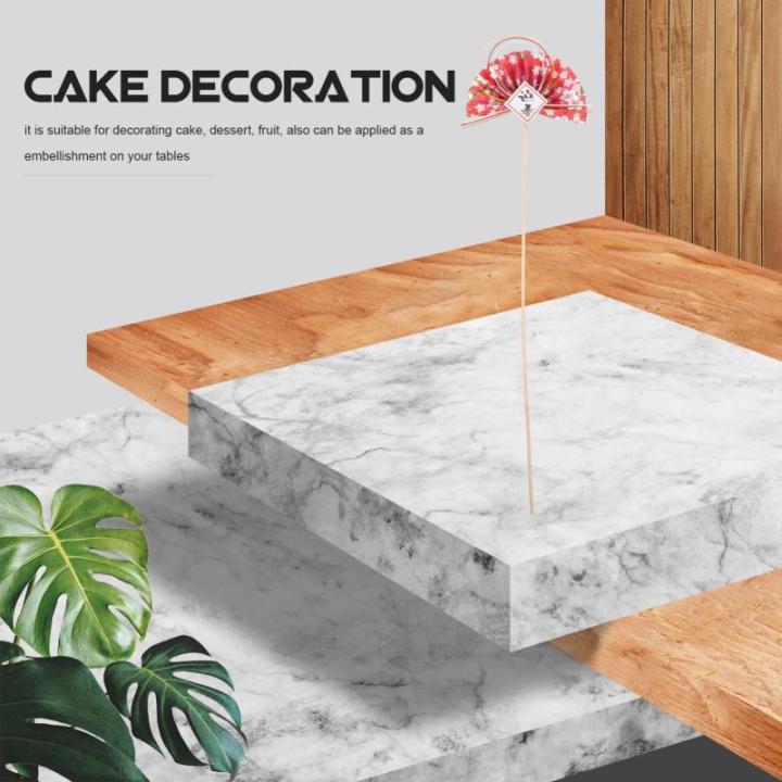 2St Blumenstab würfelunterlage einhelll zweige famaliguy die bescherung Popular Cupcake-Kuchen-Picks japanische Accessoires Blumenpflücker fächerförmige Spitzhacke hölzern Ro