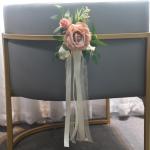 6 Stück Hochzeitszeremonie Ornamente Raffinierte Stuhlverzierungen Mit Künstlichen Blumen Kirchenbänken Blumen