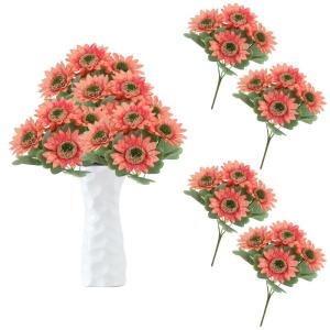 Kunstblumenstrauß Sonnenblumen Künstliche Blumen Einzelne Lange Stiel Gefälschte Sonnenblume für Tisch Tafelaufsätze Zuhause Hochzeitsdekoration 1508