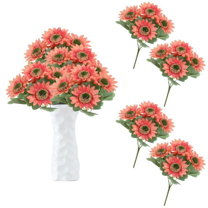 Kunstblumenstrauß Sonnenblumen Künstliche Blumen Einzelne Lange Stiel Gefälschte Sonnenblume für Tisch Tafelaufsätze Zuhause Hochzeitsdekoration 1508