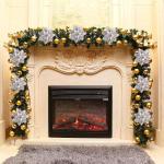 15 stuks 14 cm kerst kunstmatige kerstster bloemen glitter met clips stengels kerstboom ornamenten voor krans feest bruiloft Nieuwjaar decoratie (zilver)