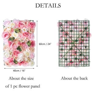 Künstliche Blumenwand, Künstliche Blumenwand Aus Seidenrose, Verwendet Für Hochzeiten, Rayon-Blumenwand, Verwendet Für Partys, Kirchenwände, Bühnenhintergrund(B,2m*2m)