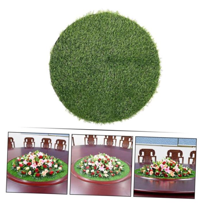 Schachtdeckel Dekoration Rasen Grüne Schreibtischunterlage Grüne Tischmatte Outdoor Dekoration Outdoor Teppiche Runder Teppich Esszimmertisch Dekoration Kaffeezubehör Für
