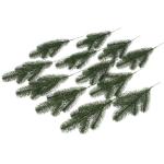 Kunstdennentak/kersttak karpaten spuitgietwerk met 5 punten, kleur donkergroen (12 stuks)