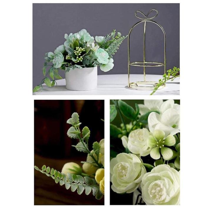 Kunstblumen Künstliche Blumen mit Keramikvase, künstliche Blumenarrangements, Tischdekoration, Blumenaufsätze, Pflanzenstrauß für das Wohnzimmer für jeden Anlass