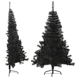 Halber Weihnachtsbaum, künstlicher Eck-Weihnachtsbaum, saisonale Weihnachtskiefer mit Ständer, für drinnen und draußen, für Zuhause, Urlaub, Weihnachtsdekoration, Feier, Ornam