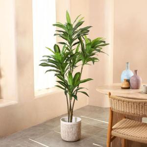 Kunstmatige drakenboom, 150 cm, tropische , perfecte in pot, nepplant, decoratie voor woonkamer, balkon, slaapkamer, kantoor, perfect cadeau voor een housewarming