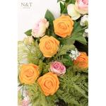 Kunstbloemen, rozen, 25 stuks schuimrozen, kunstrozen met stelen, decoratieve bloemen, herfstbloemen, bloemendecoratie voor bruiloft, boeketten, bruid, herfstdecoratie, woondecorat