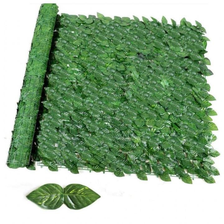Kunstgroen blad privacy hek panelen voor huis tuin tuin balkon decoratie buiten nep planten klimop heg muur 50 x 300 cm