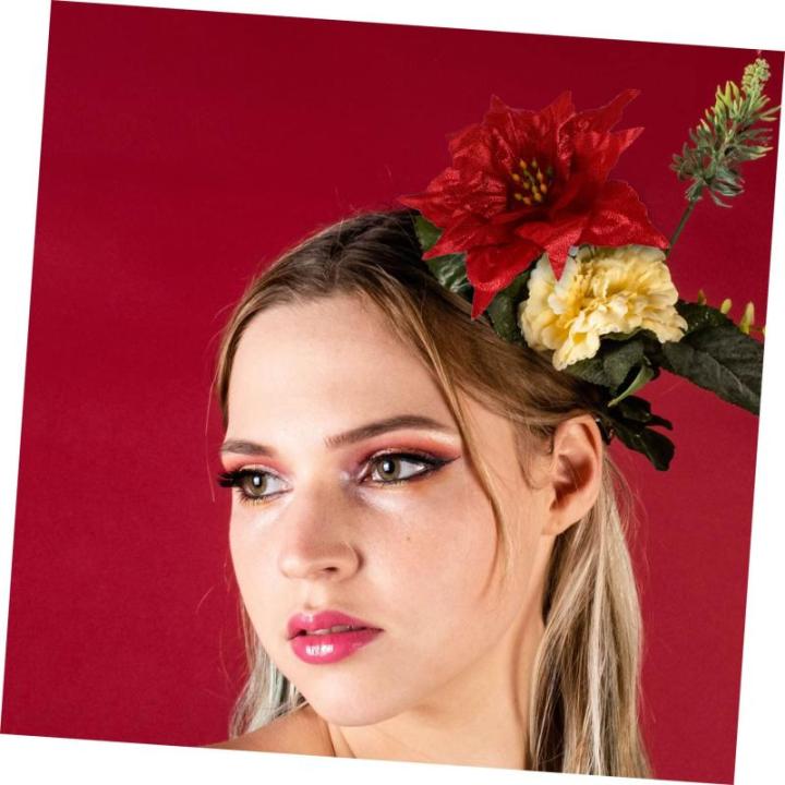 7st Künstliche Blumen Weihnachtsdekoration Gefälschte Weihnachtsblumen Weihnachtskranz Blumen Christbaumschmuck Künstliche Weihnachtsblumen-Picks Gefälschte Blumen Strauß Spor