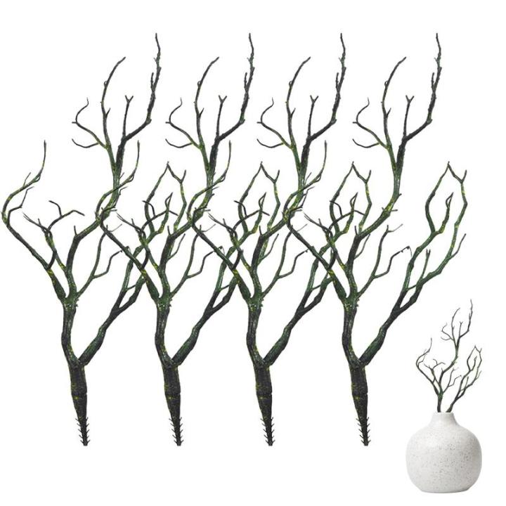4 Stück Dried Tree Branches Artificial Antler Branch, Simulated Plastic Coral Branch, Plant Twigs Plastic Dry Branches, for Decoration for Christmas Party Various Festivals Home H