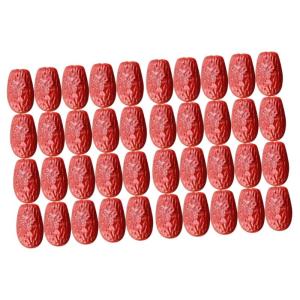 2 Sätze Simulierte Jujube Hochzeitsdeko Hochzeits Dekoration Realistisches Rotes Datum Lebensechte Nussdekoration Realistisches Datum Simulation Getrockneter Jujube 30 Stück * 2