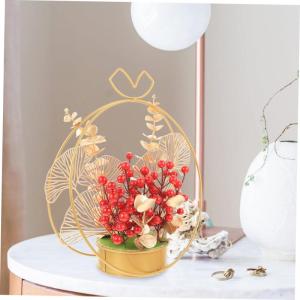 Künstlicher Blumenkorb Hochzeitsgeschenke Hochzeitsblumenarrangement Christbaumschmuck Für Paare Wohnakzente Dekor Hochzeitsverzierung Aus Roten Beeren Paargeschenk Eisen