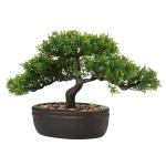 Kunstmatige bonsai in pot, kunstmatige bonsai boom, bonsai kunstplant als echt, Japanse decoratie kunstboom bonsai podocarpus, kunstkamerplanten voor badkamerdecoratie, bureau, ven
