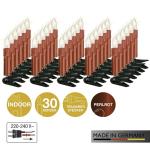 Lichtsnoer kerstboom, 30 boomkaarsen, 23,3 m, made-in-Duitsland, lichtketting met stekker, deelbaar, minder dan 59 lumen, kerstverlichting met kerstboom kaarsen 814040