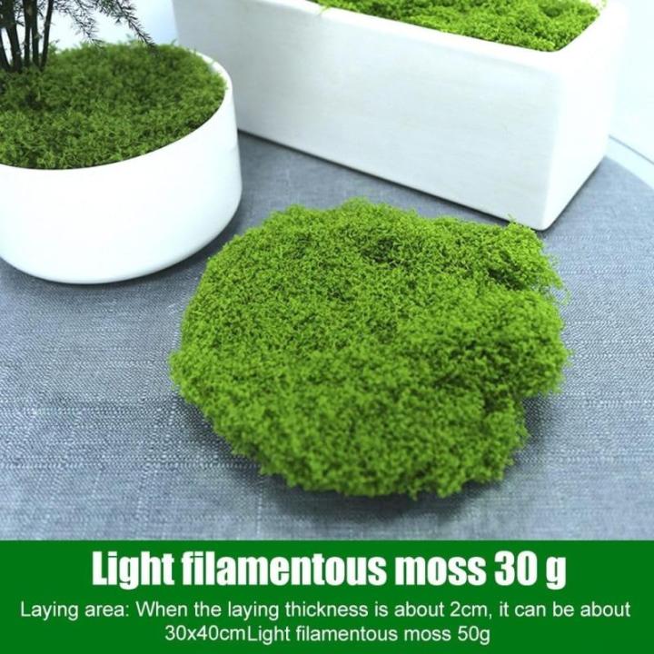 Hergestellt aus Kunststoff, lebensechtes Kunstmoos für Blumentopf-Dekoration und Bastelprojekte (hellgrün 30)