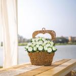 Kunstbloemen, kunstmatige pioenrozen van pioenrozen voor bruiloft, thuis, kantoor, feest, raamdecoratie, tafeldecoratie, doe-het-zelf, bloemstukken, wit 0801