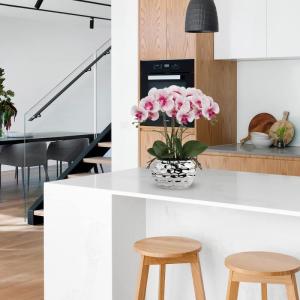 44 cm kunstmatige orchideeën phalaenopsis kunstbloemen als echte decoratieve orchidee bonsai kunstplant arrangement in keramische pot voor tafel woonkamer wooncultuur decoratie