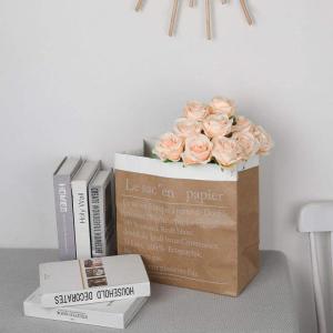 Kunstmatige Zijde Roos Bloem Enkele Stam Levensechte Nep Roos voor Bruiloft Boeket Bloemenarrangementen Huis Feest Bloemstuk Decoratie, 10 stuks (Champagne)
