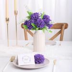 , 20 stuks dahlia-bloemen met bladeren en stelen, doe-het-zelf paarse dahlia-schuim bloem voor bruiloft, boeketten, bloemen, centerpieces, arrangementen feesttafels,