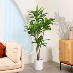 Kunstmatige drakenboom, 150 cm, tropische , perfecte in pot, nepplant, decoratie voor woonkamer, balkon, slaapkamer, kantoor, perfect cadeau voor een housewarming