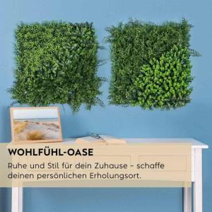 wand, bosgroen, set van 2, elk 50 x 50 cm, groen voor binnen en buiten, uv-bestendig, onderhoudsvriendelijk en duurzaam, verticale tuin voor een feel-good sfeer en