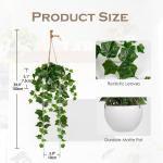 Kunstplant van 80 cm, hangende , net echt, met hangpot, voor tuin, indoor, outdoor, decoratie, wijnstok, groene plant, kunstmatig voor bruiloft, keuken, tuin, feest, wanddecoratie