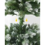 Kunstkerstboom extra gevuld met gecombineerde dubbele bladeren 150-240cm met metalen standaard (Besneeuwd, 150cm 418Tips)