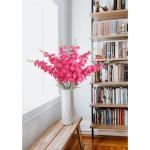Delphinium 6 stuks 85 cm zijden bloemen felroze faux ridderspoor bloemen lange stengel bloemen voor hoge vaas nepbloemen bloemen bloemstukken voor tafels (felroze)