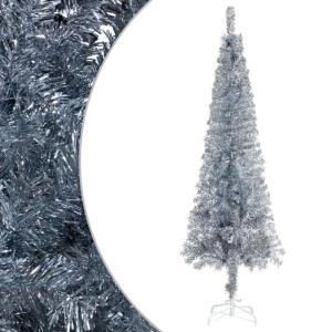 Schlanker Weihnachtsbaum, Feiertagsdekoration, Weihnachtsbaumschmuck, schlanker künstlicher Bleistiftbaum für den Innenbereich, silberfarben, 150 cm. Modisch