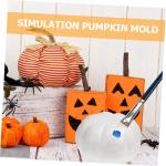 4 Stück Simulation Kürbisform weihnachtsdeko Halloween Dekoration streudekor Halloween Halloween-Kürbis-Handwerk künstliche gefälschte Kürbisse Fälschung weißer Kürbis Min
