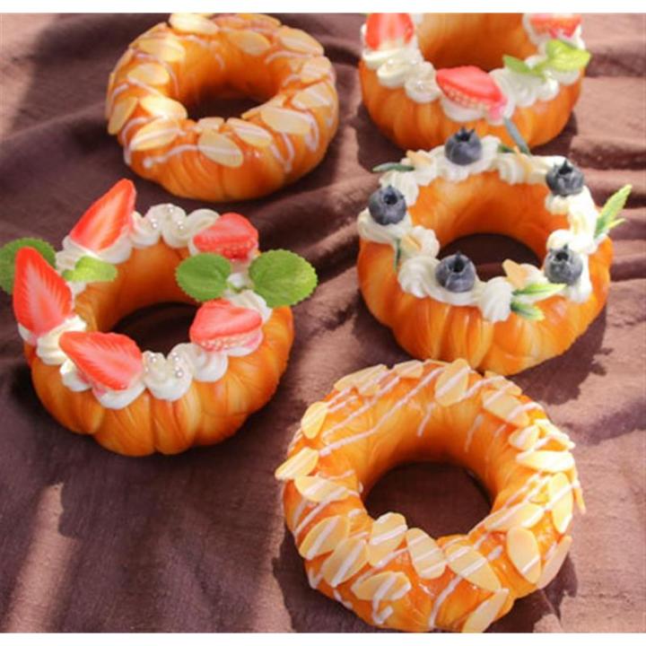 Fake Kuchen künstliche Kuchen 3 Stücke Künstliche Donuts Simulation Donuts Gefälschte Donuts Realistische Künstliche Gefälschte Donuts Modell Realistisches Essen(B)