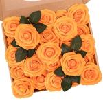 Kunstbloemen, rozen, 25 stuks schuimrozen, kunstrozen met stelen, decoratieve bloemen, herfstbloemen, bloemendecoratie voor bruiloft, boeketten, bruid, herfstdecoratie, woondecorat