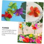 3 Sätze Simulation Hibiskus Dekor Tropische Hawaii-Ornament Abs Simulation Blumenornament Künstliches Blumenarrangement Girlande Künstliche Stoff 72 Stück * 3