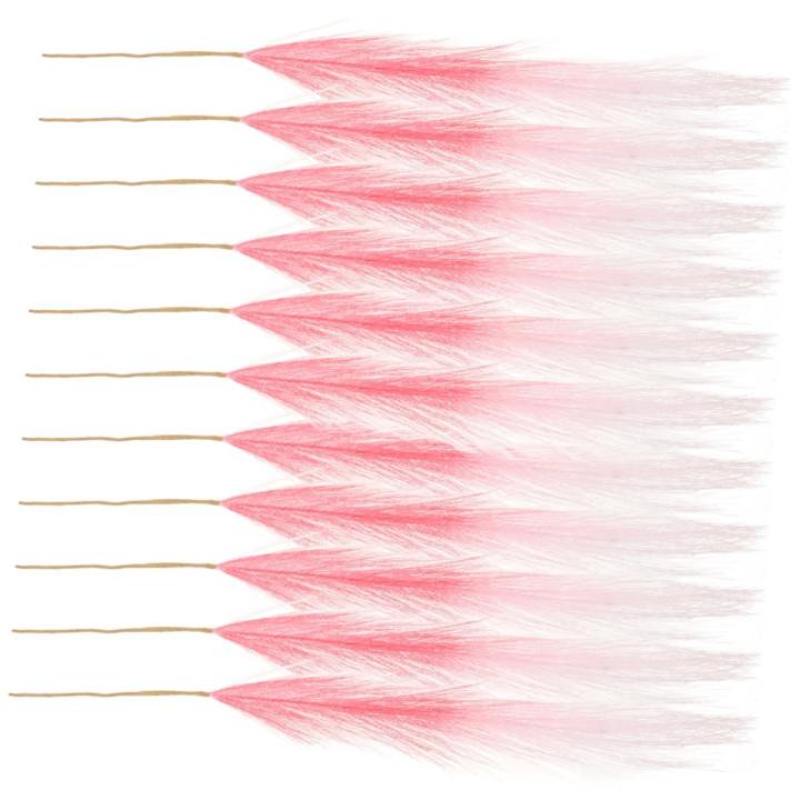 10st -Dekoration Layout-Requisiten Schilf Für Vase Schilf Arrangements Für DIY Gefälschte Pampas Schilf Für Blumenstraußdekor Gefälschte Schilfsträuße Schilfdekore Stoff