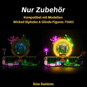 Led-lichtset compatibel met Lego Elphaba & Glinda figuren 75682 (geen model), decoratieve verlichtingsset compatibel met Elphaba & Glinda figuren, creatief speelgoed