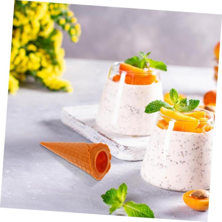 5St Knuspriger Modell realistische eistüte Simulation von Eistüten Display-Requisite Simulation Eiswaffel Fotoaufnahme Einer Eistüten-Dekoration künstliche Eiswaffel PVC