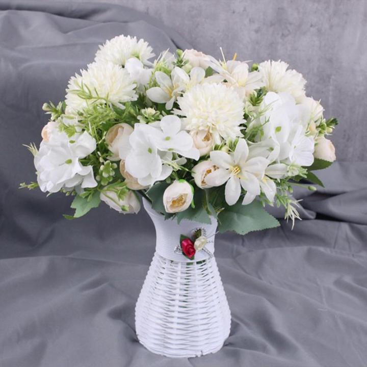 Boeket kunstbloemen kunstbloemen hortensia kunstbloemen planten bloem bloemstukken bruiloft kamerdecoratie 1017