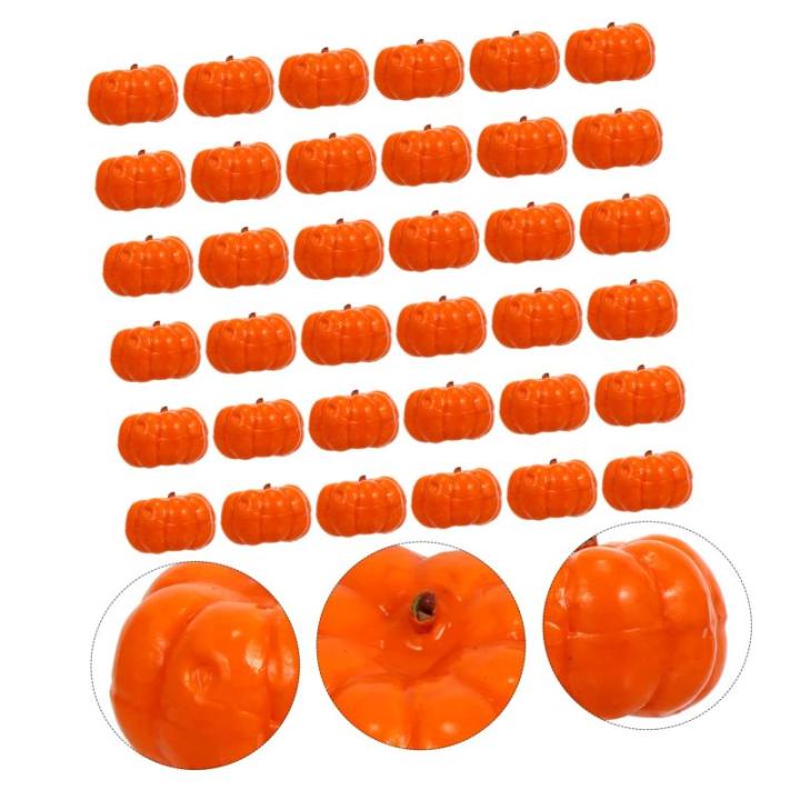 500 stuks pompoendecoratie Halloween pompoen decoratie kleine realistische pompoen desktop pompoen decoratie Halloween feestdecoratie nep pompoen PU-lijm miniatuur