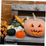 700 stuks pompoen decoratie desktop pompoen decoratie kleine realistische pompoen Halloween pompoen decoratie Halloween decoratieaccessoires PU-lijm kleine pompoen nep pompoen