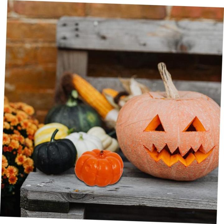 700 stuks pompoen decoratie desktop pompoen decoratie kleine realistische pompoen Halloween pompoen decoratie Halloween decoratieaccessoires PU-lijm kleine pompoen nep pompoen