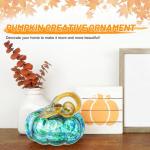 Herbstdeko Tischdeko Glas Kürbis,Herbst Dekoration Kürbisfigur für Herbsternte Dekor,8cm Glas Kürbis Sammelfiguren Tischakzent für Tischdeko,Erntedankfest Thanksgiving Hallowe