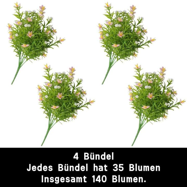 0812 Kunstbloemen, kunstbloemen als echt lente, decoratieve bloemen, kunstbloemen, roze, kunsttakken voor bloemstuk, woondecoratie, 140 stuks