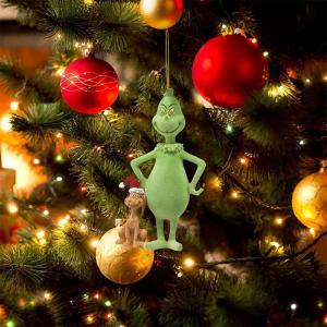 Kerstdecoratie, acryl, kerstboomversiering, groen, schattig, hangende ornamenten, kerstdecoratie, kerstversiering, feestdecoratie voor kerstfeest