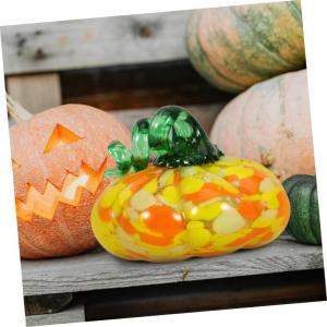 2St Kürbishandwerk Halloween Dekoration Herbst Dekoration Kürbis Mitbringsel Kürbis-Tischdekoration Kürbis-Requisite bastelset Tischdekoration für Zuhause Szenenlayout Glas